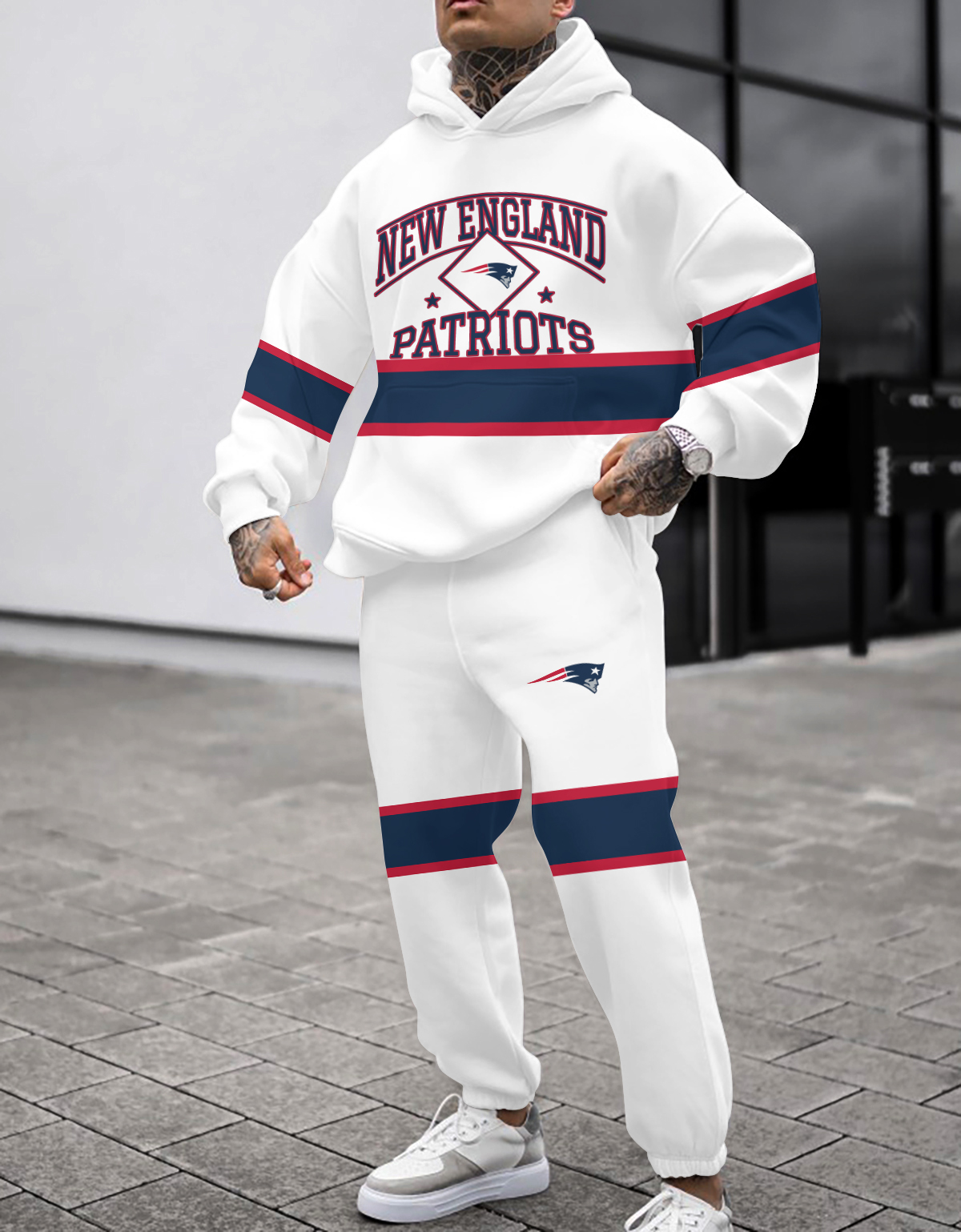 Buildercar - New England Patriots NFL Sport Hoodie Tracksuit Style 19