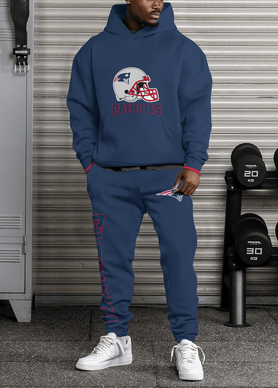 Buildercar - New England Patriots NFL Sport Hoodie Tracksuit Style 237