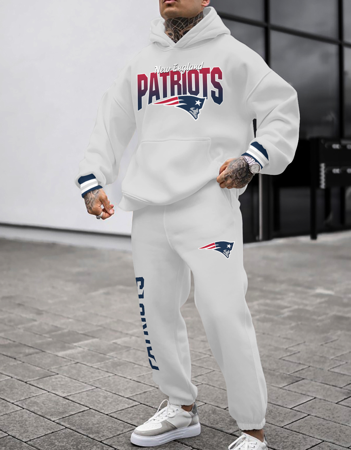 Buildercar - New England Patriots NFL Sport Hoodie Tracksuit Style 40