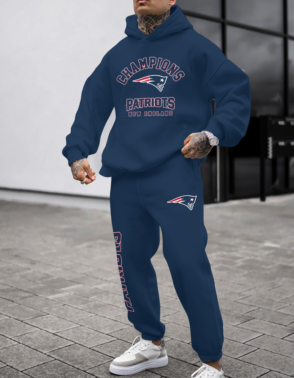 Buildercar - New England Patriots NFL Sport Hoodie Tracksuit Style 433