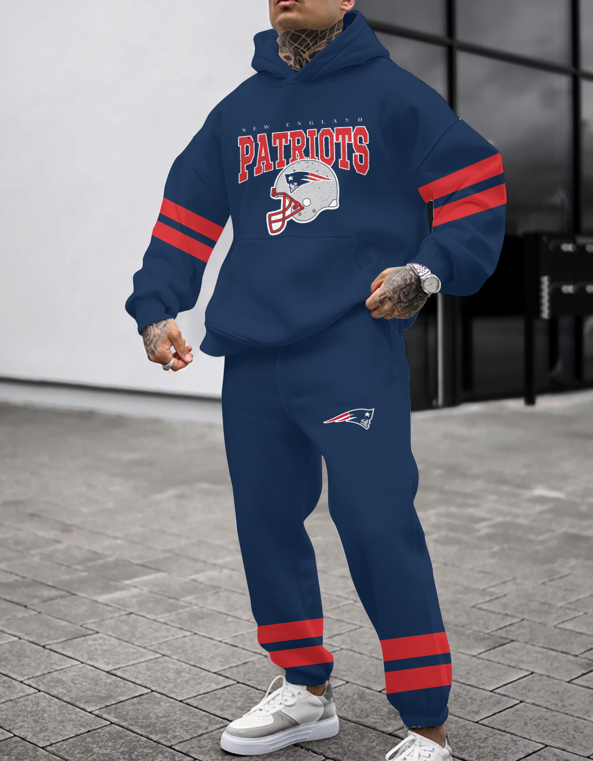 Buildercar - New England Patriots NFL Sport Hoodie Tracksuit Style 6