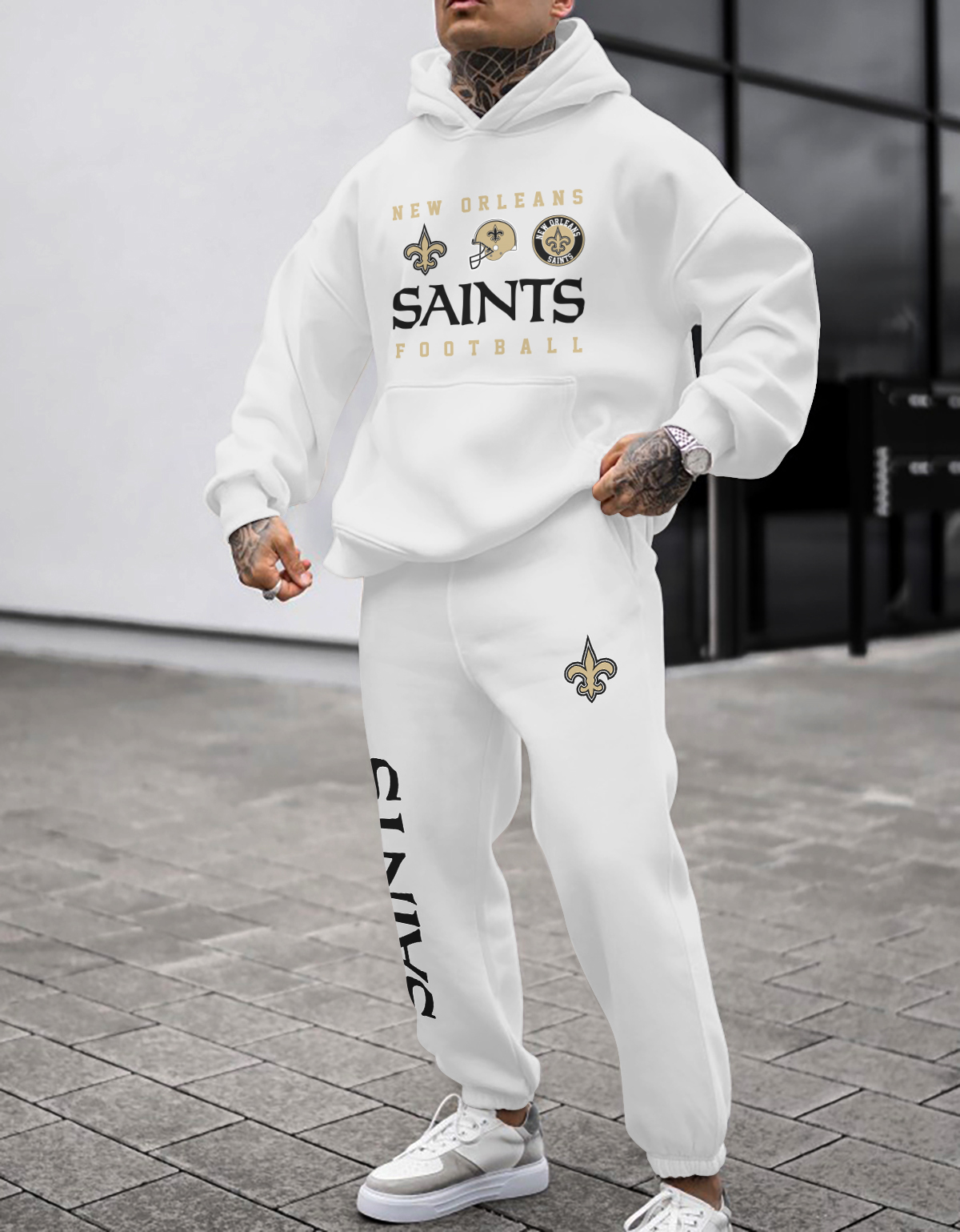 Buildercar - New Orleans Saints NFL Sport Hoodie Tracksuit Style 311