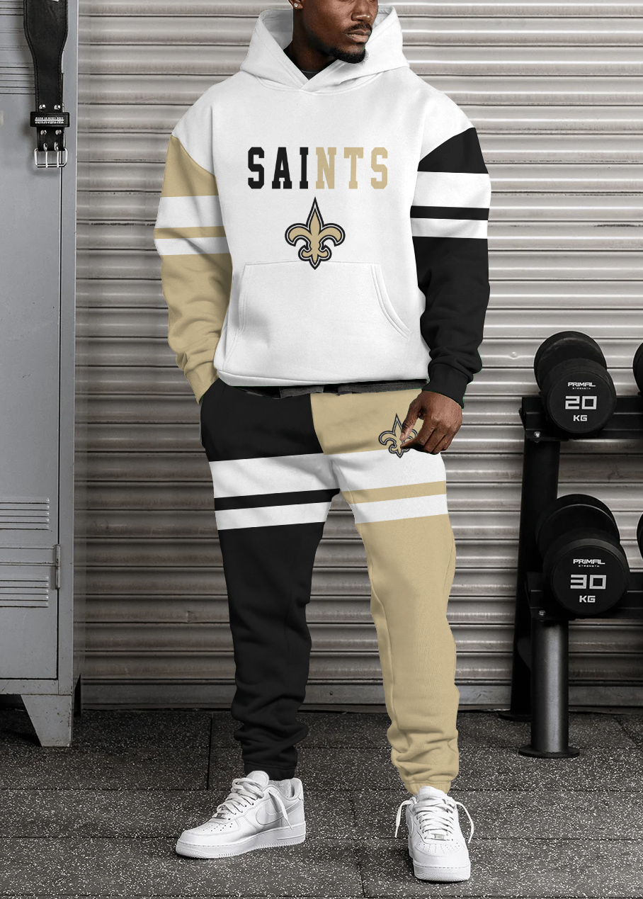 Buildercar - New Orleans Saints NFL Sport Hoodie Tracksuit Style 355