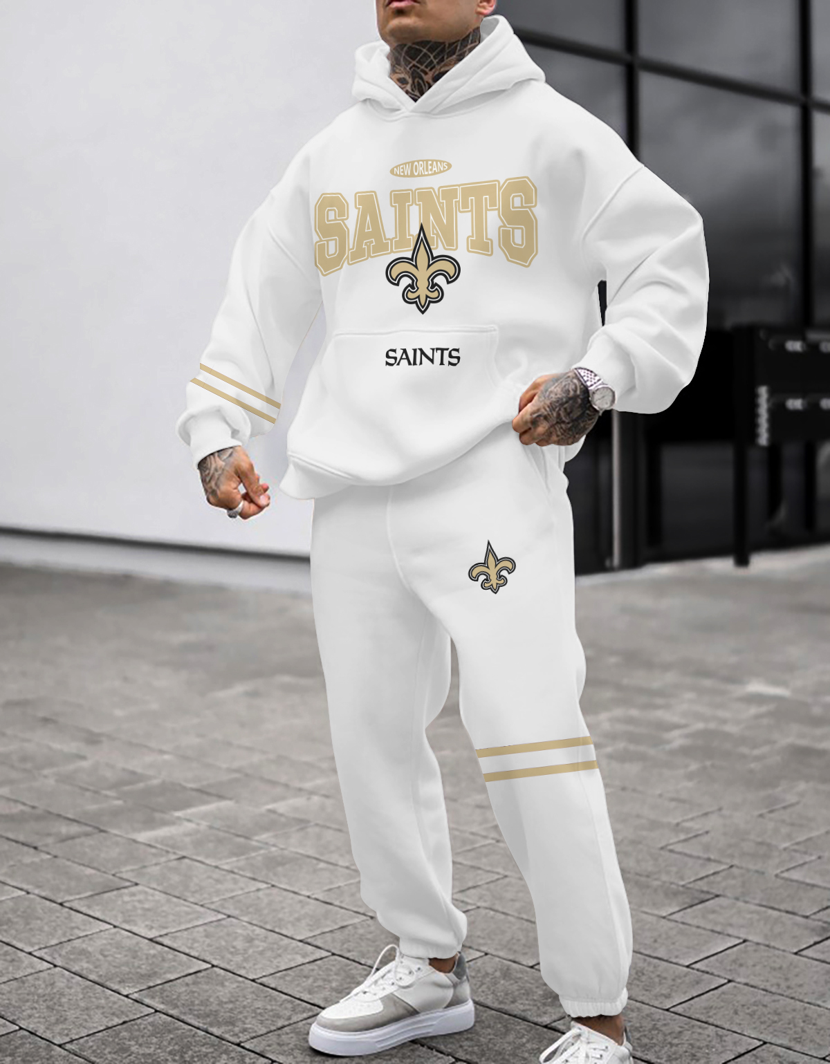 Buildercar - New Orleans Saints NFL Sport Hoodie Tracksuit Style 357