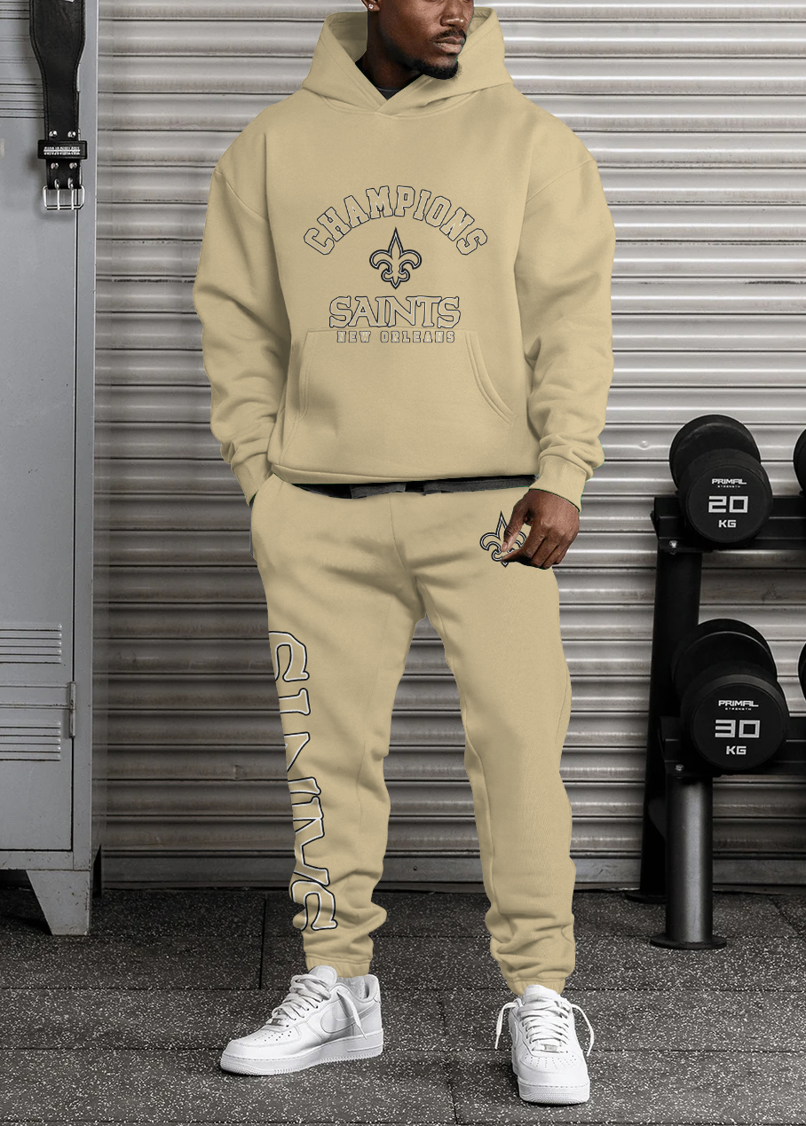 Buildercar - New Orleans Saints NFL Sport Hoodie Tracksuit Style 370