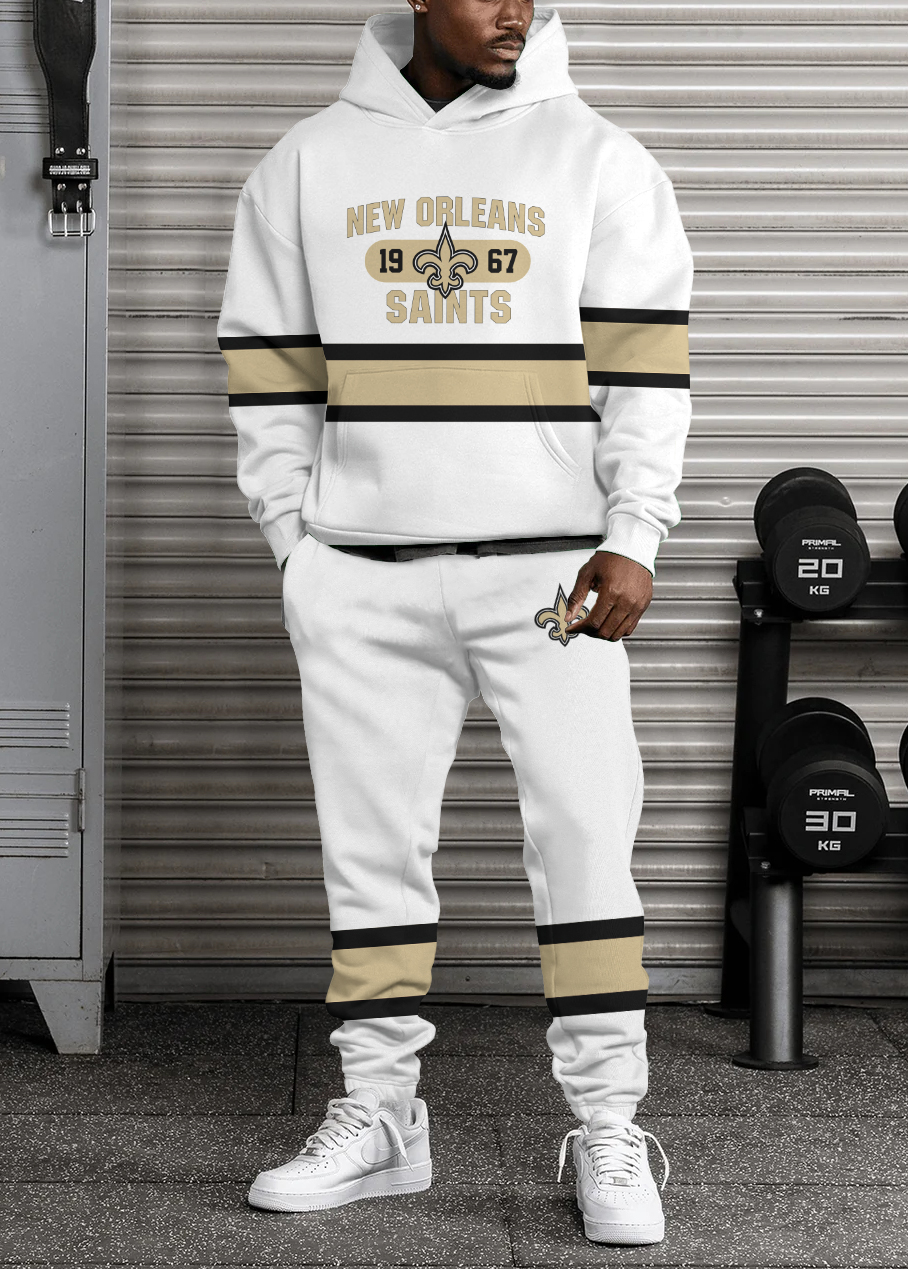 Buildercar - New Orleans Saints NFL Sport Hoodie Tracksuit Style 427