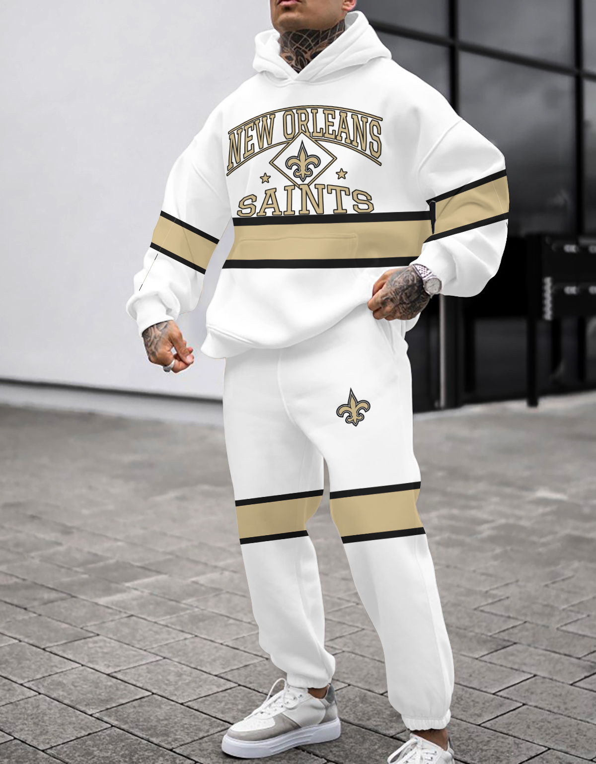 Buildercar - New Orleans Saints NFL Sport Hoodie Tracksuit Style 48