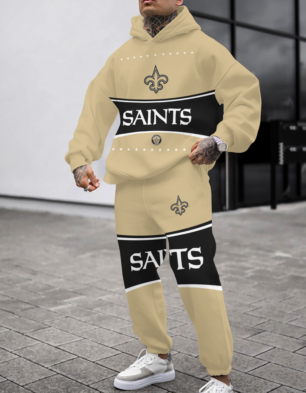 Buildercar - New Orleans Saints NFL Sport Hoodie Tracksuit Style 70