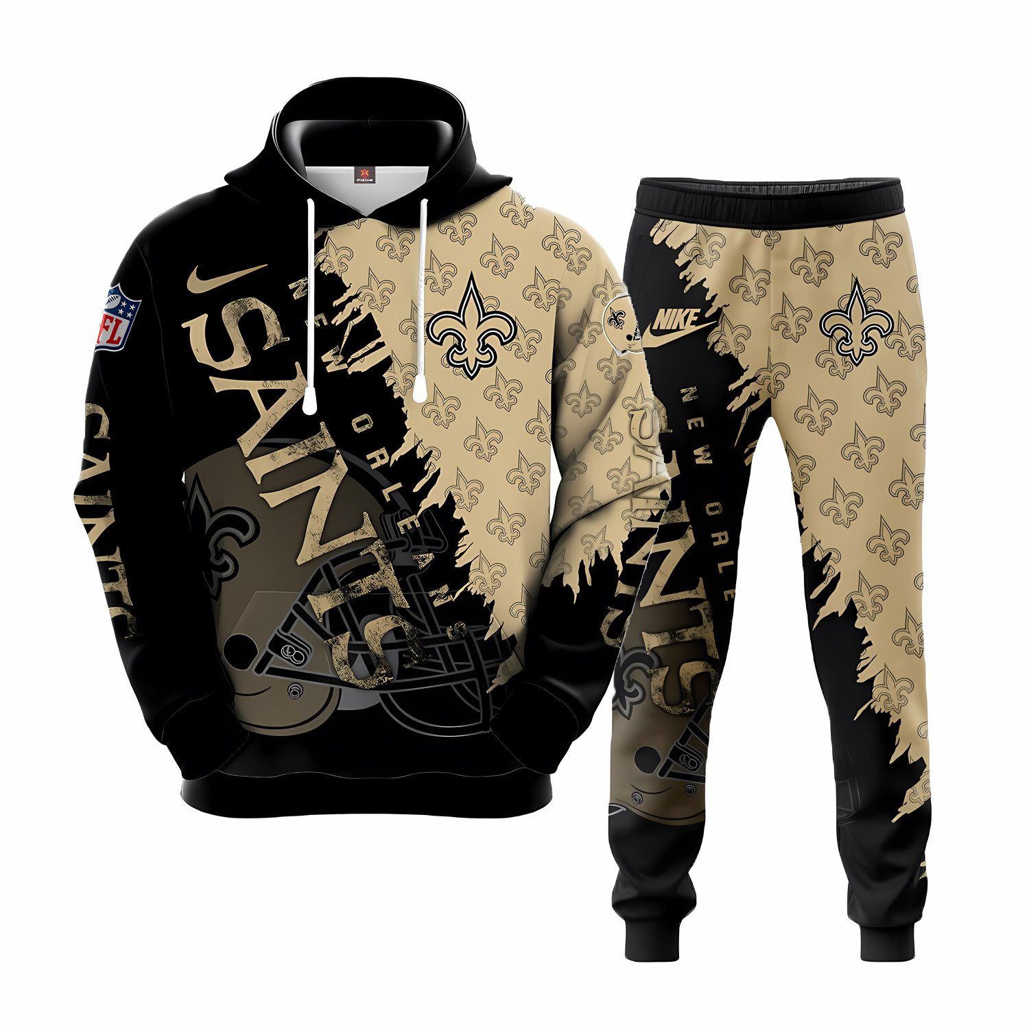 Buildercar - New Orleans Saints NFL Team Sport Hoodie Tracksuit