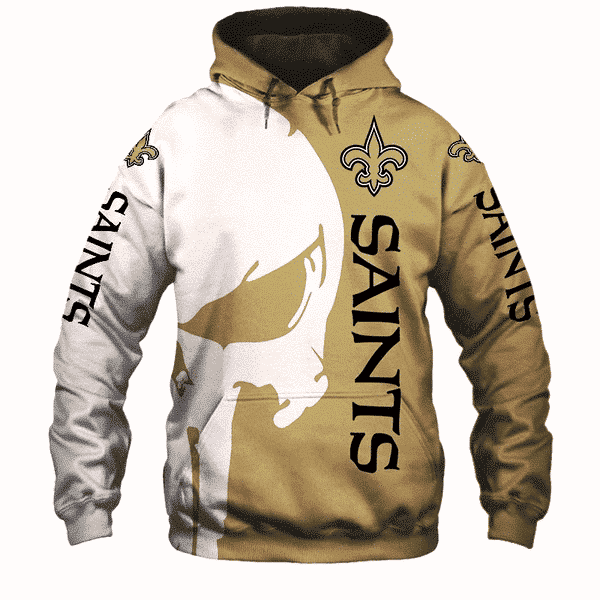 Buildercar - New Orleans Saints Punisher NFL Unisex 3D Hoodie