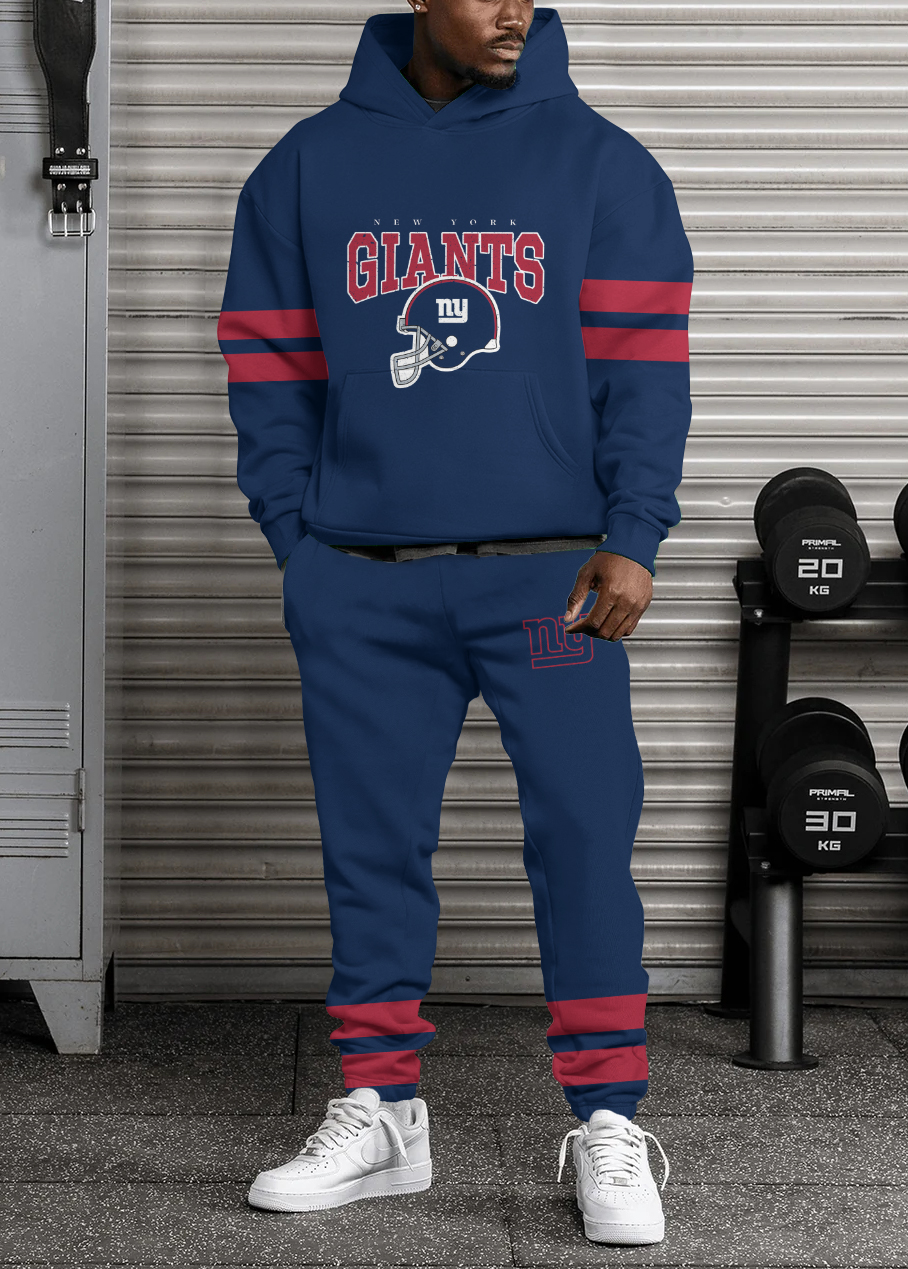 Buildercar - New York Giants NFL Sport Hoodie Tracksuit Style 104