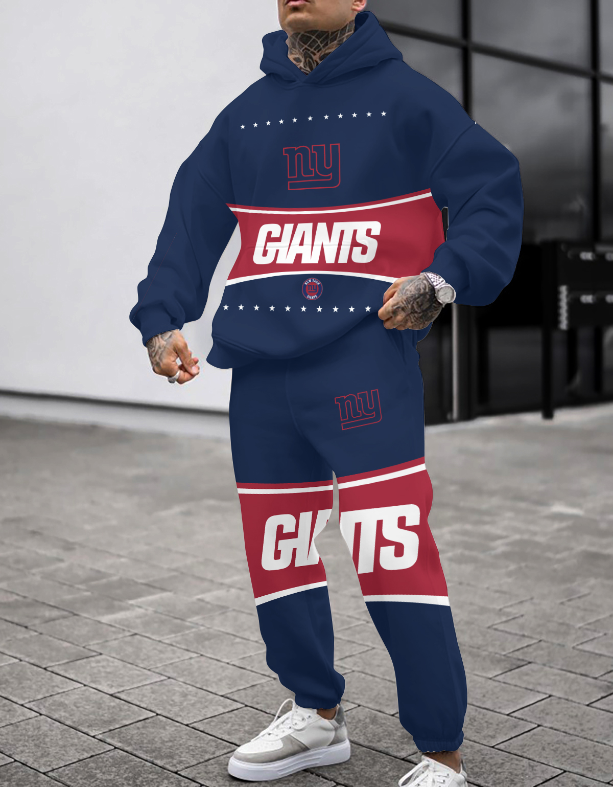 Buildercar - New York Giants NFL Sport Hoodie Tracksuit Style 125
