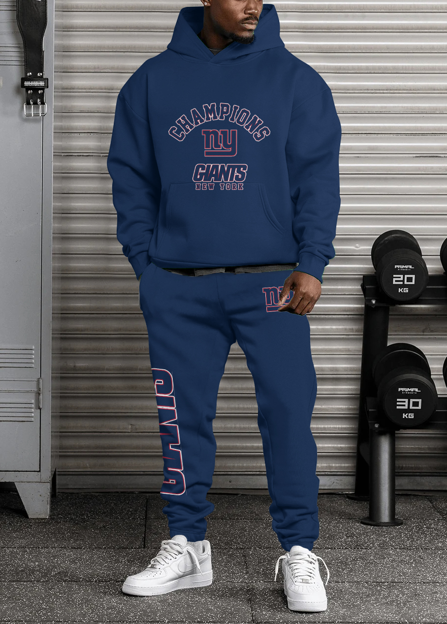 Buildercar - New York Giants NFL Sport Hoodie Tracksuit Style 128