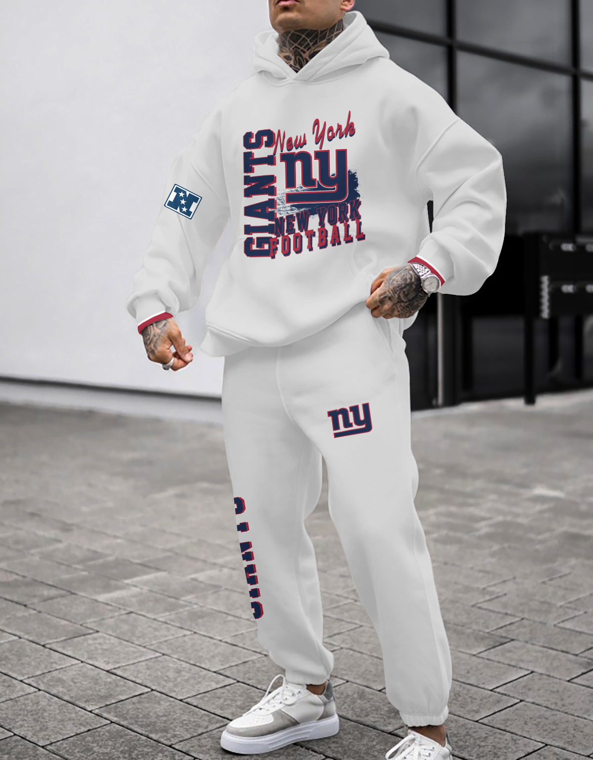 Buildercar - New York Giants NFL Sport Hoodie Tracksuit Style 142