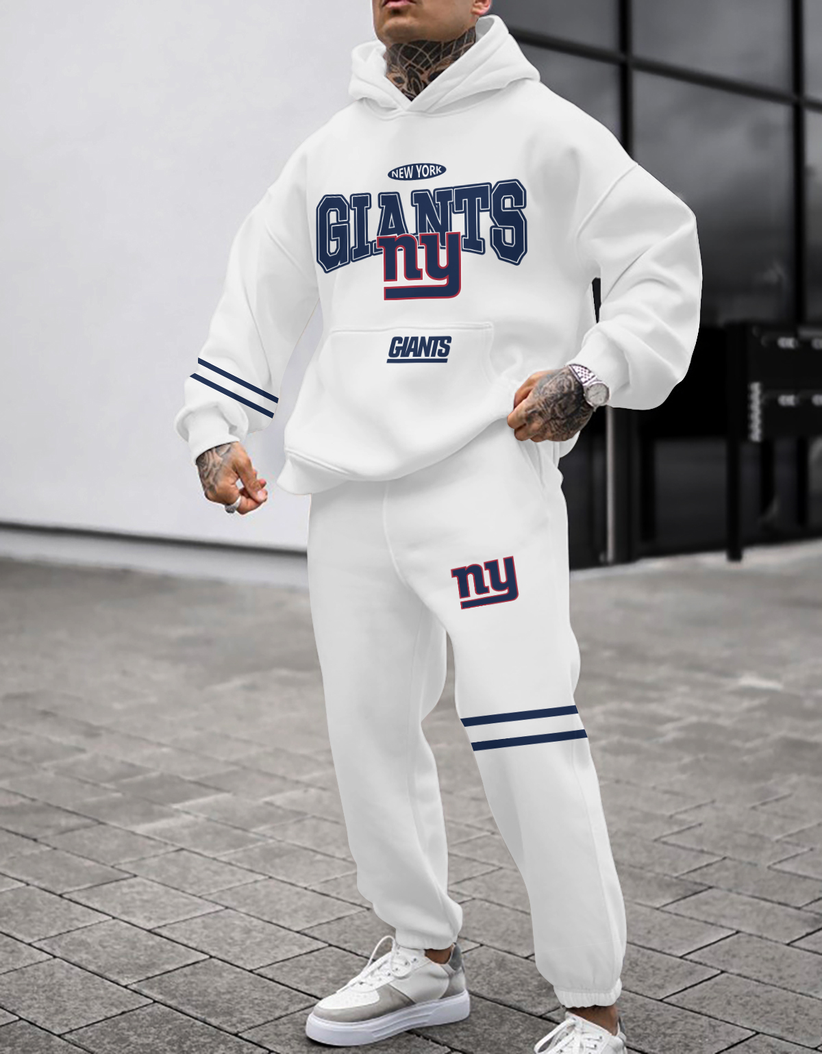 Buildercar - New York Giants NFL Sport Hoodie Tracksuit Style 389