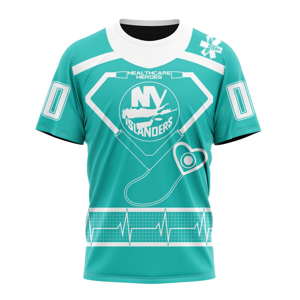 Buildercar - New York Islanders Honoring Healthcare Heroes Personalized Name And Number T-Shirt