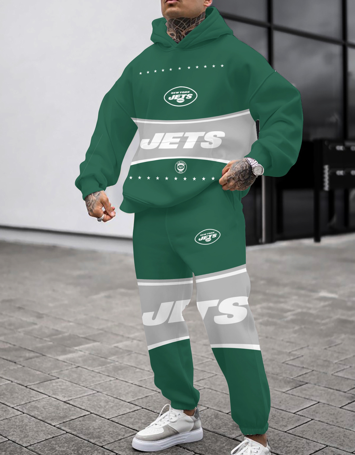 Buildercar - New York Jets NFL Sport Hoodie Tracksuit Style 177