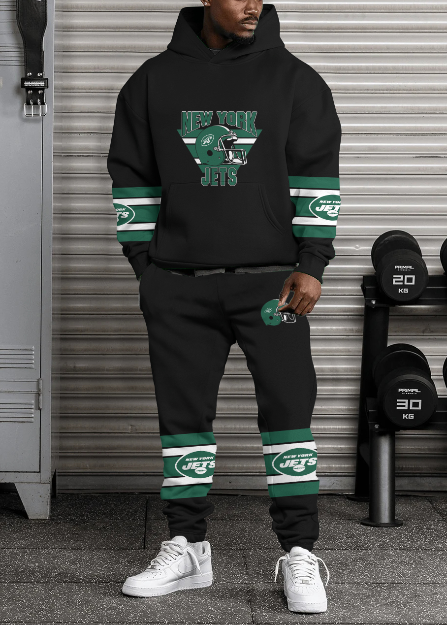 Buildercar - New York Jets NFL Sport Hoodie Tracksuit Style 186