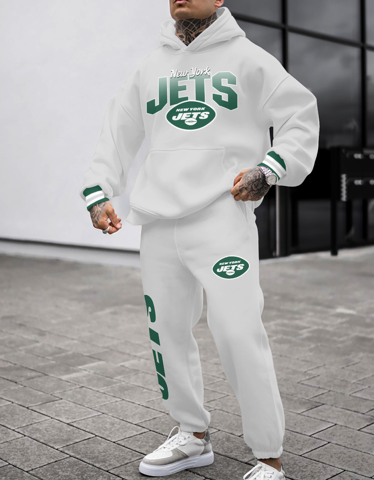 Buildercar - New York Jets NFL Sport Hoodie Tracksuit Style 307