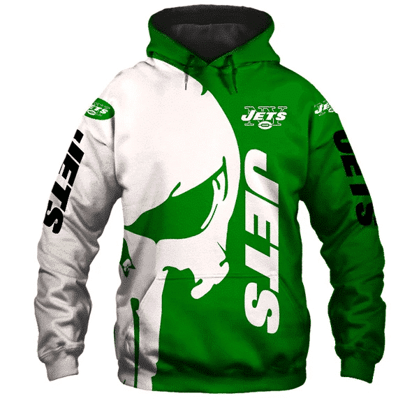 Buildercar - New York Jets Punisher NFL Unisex 3D Hoodie