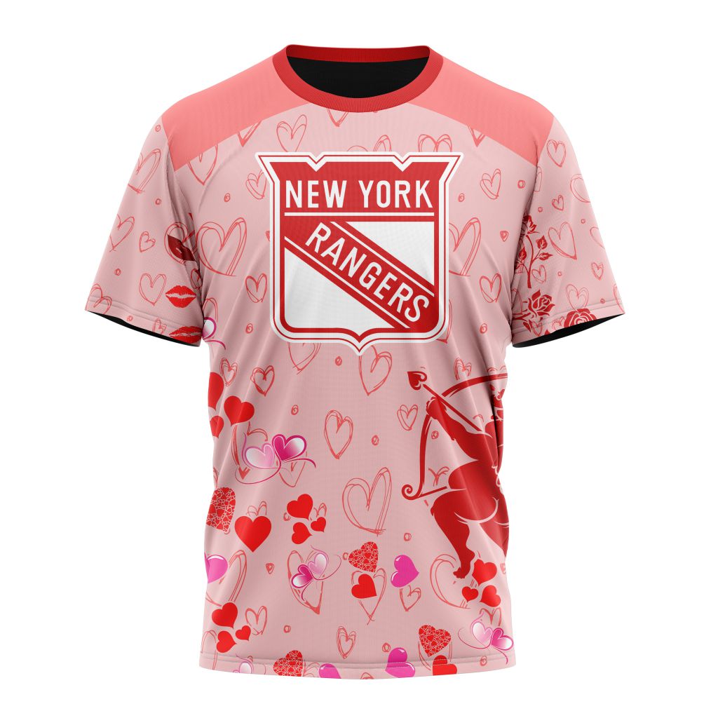 Buildercar - New York Rangers Special Gift For Valentines Day 02 Personalized Name And Number T-Shirt