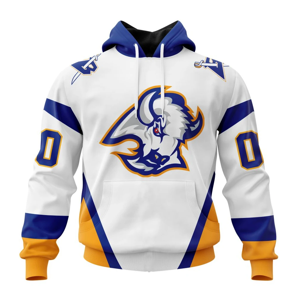 Buildercar - NHL Buffalo Sabres Reverse Retro Kits Custom Name and Number Hoodie