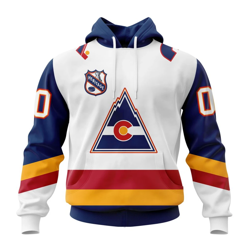 Buildercar - NHL Colorado Avalanche Personalized Heritage Design Custom Name and Number Hoodie