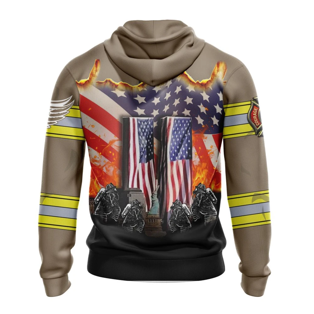 Buildercar - NHL Detroit Red Wings Concepts For Honor Patriot Day Custom Name and Number Hoodie