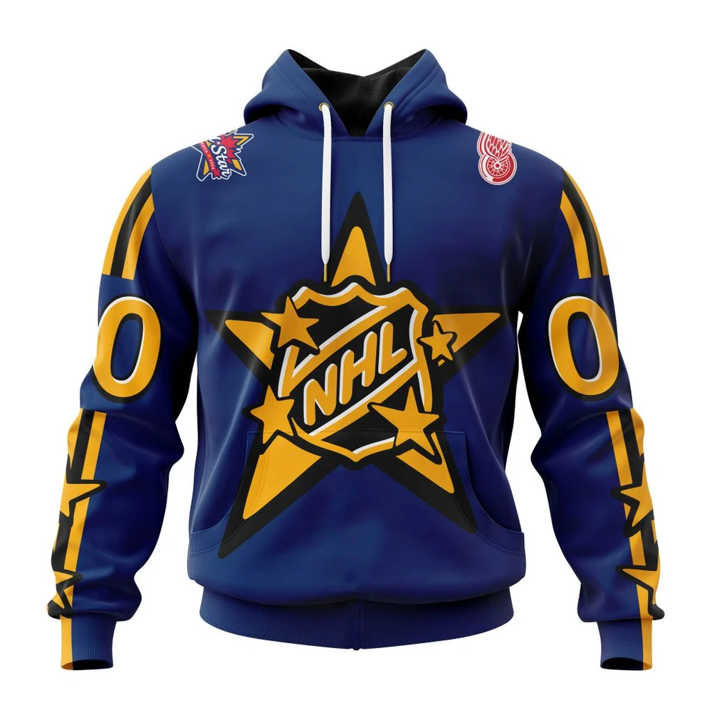 Buildercar - NHL Detroit Red Wings Personalized NHL All-Star Game Custom Name and Number Hoodie