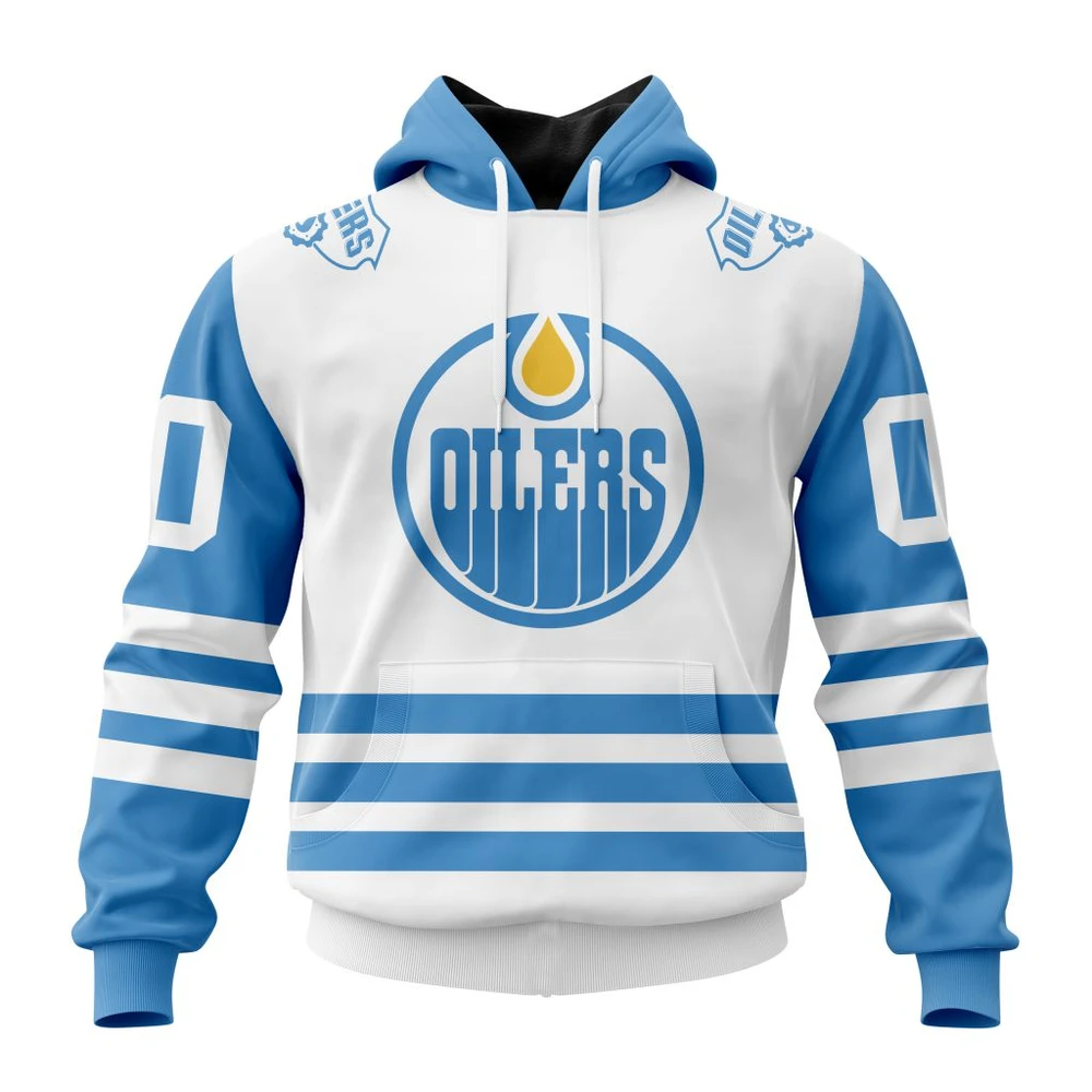 Buildercar - NHL Edmonton Oilers Awesome City Connect Design Custom Name and Number Hoodie