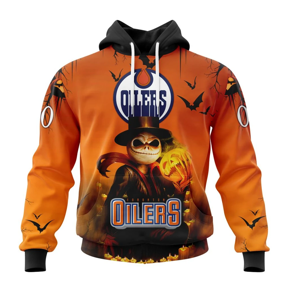 Buildercar - NHL Edmonton Oilers Awesome Halloween Concepts Custom Name and Number Hoodie