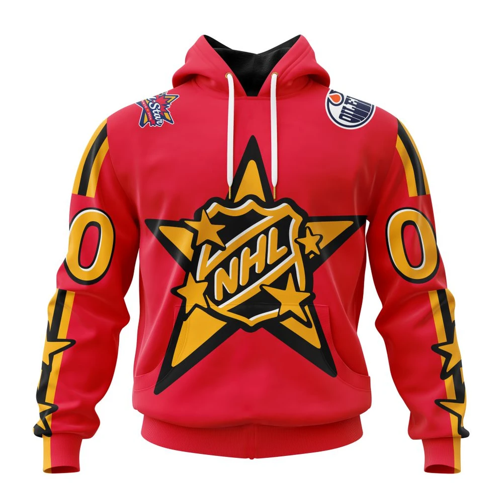 Buildercar - NHL Edmonton Oilers Personalized NHL All-Star Game Custom Name and Number Hoodie