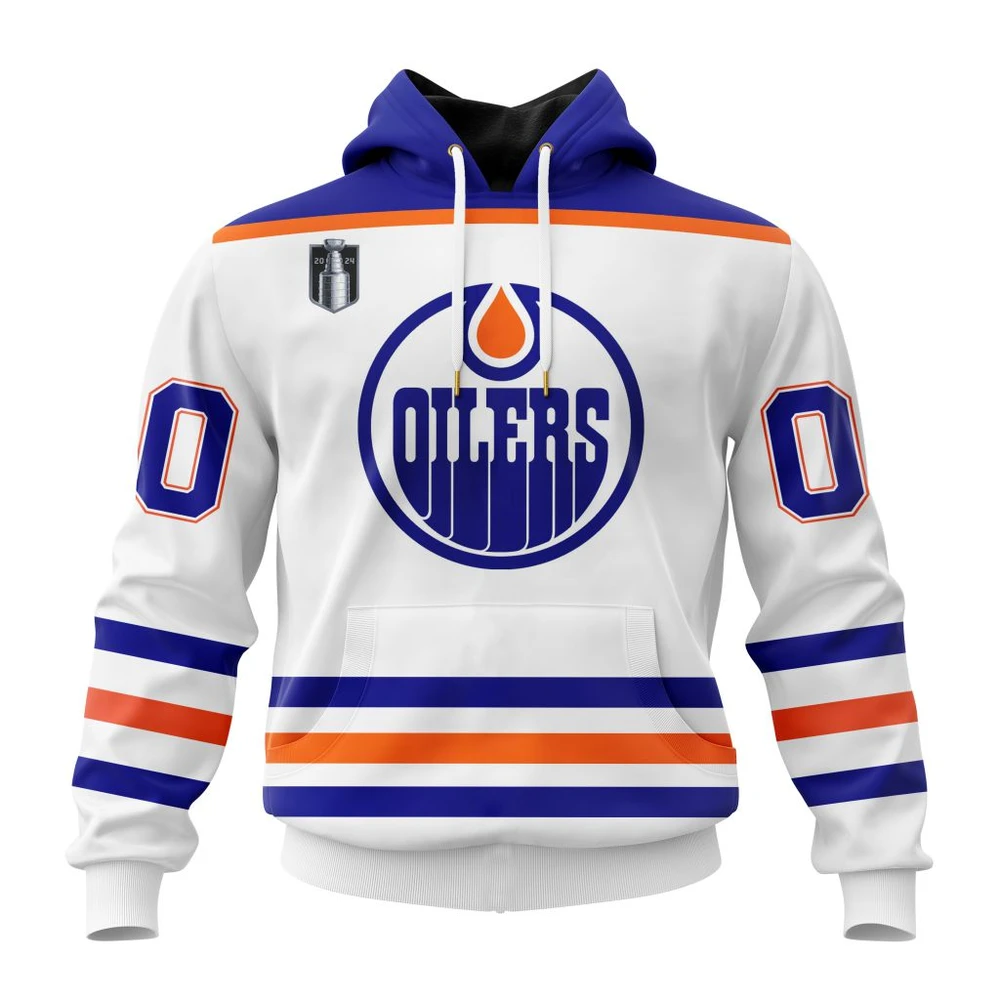 Buildercar - NHL Edmonton Oilers Stanley Cup Final Away Kits Custom Name and Number Hoodie