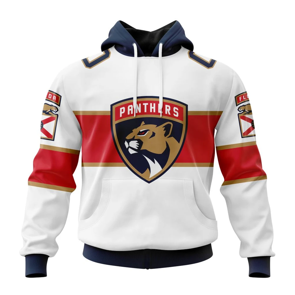 Buildercar - NHL Florida Panthers Away Kits Custom Name and Number Hoodie