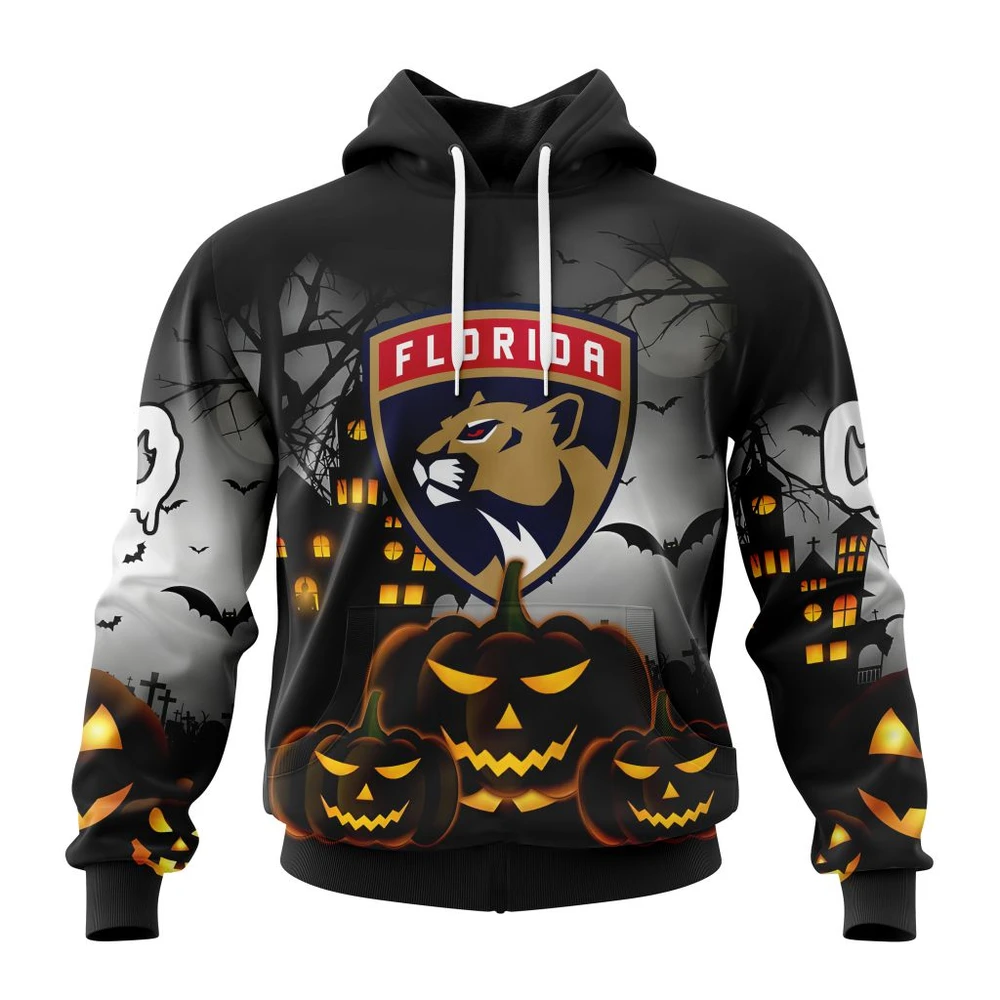 Buildercar - NHL Florida Panthers Awesome Design For Halloween Custom Name and Number Hoodie