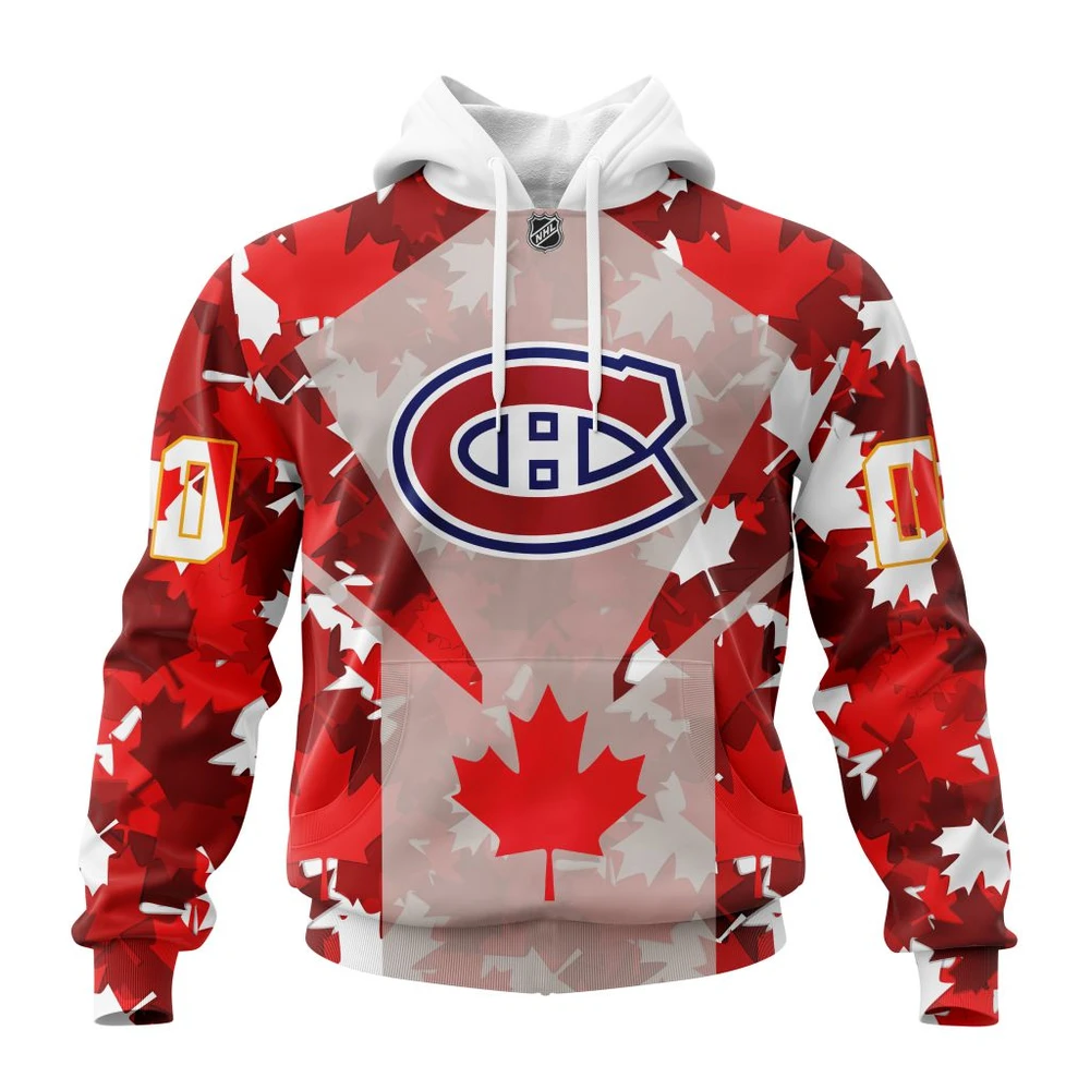 Buildercar - NHL Hoodie Montreal Canadiens Awesome Concept For Canada Day Custom Name and Number Hoodie