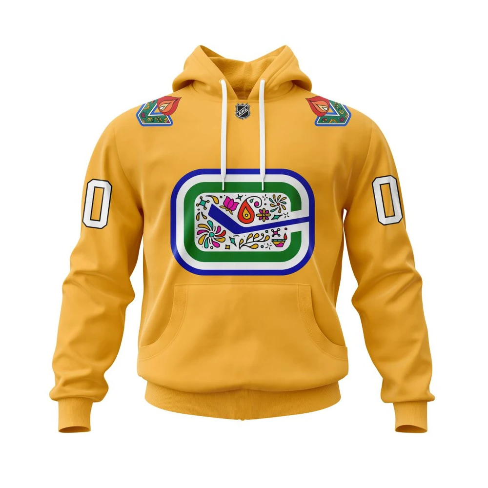 Buildercar - NHL Hoodie Vancouver Canucks Celebrate Diwali Concepts Kits Custom Name and Number Hoodie Style 544