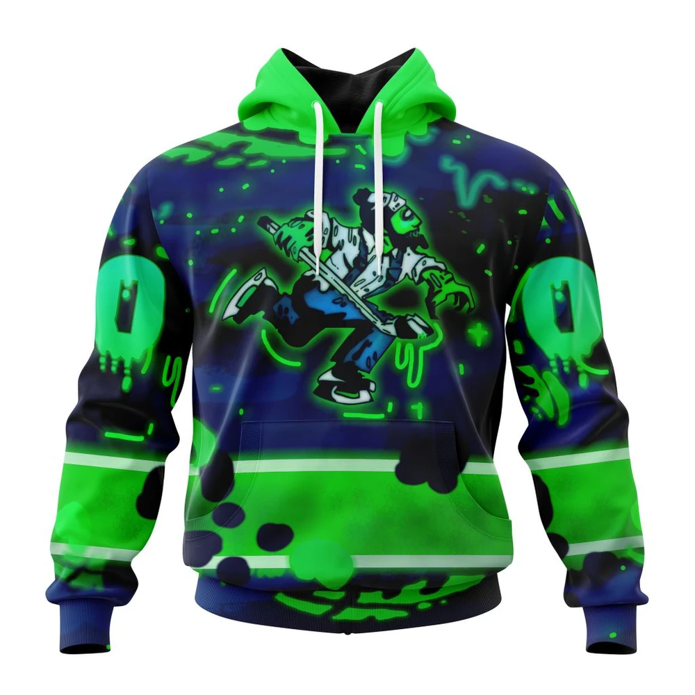Buildercar - NHL Hoodie Vancouver Canucks Jersey For Halloween Night Custom Name and Number Hoodie