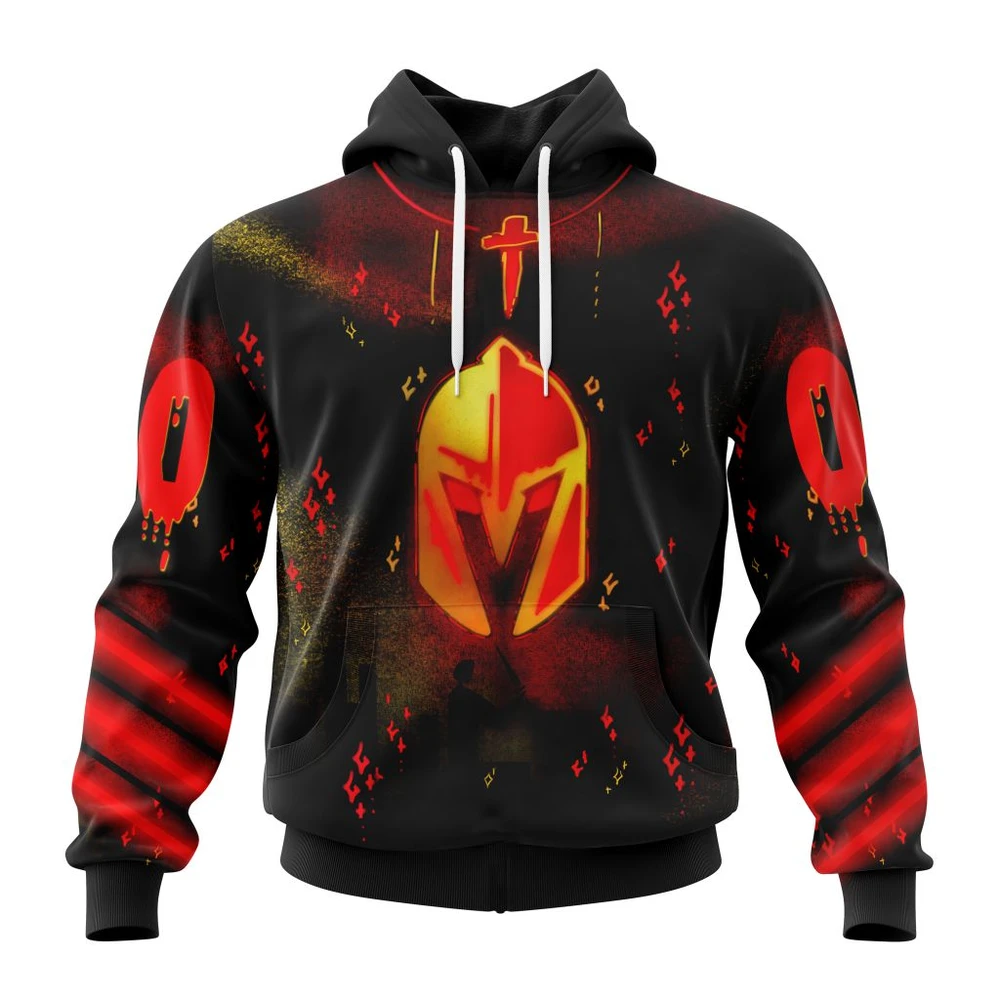 Buildercar - NHL Hoodie Vegas Golden Knights Jersey For Halloween Night Custom Name and Number Hoodie