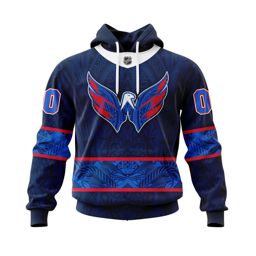 Buildercar - NHL Hoodie Washington Capitals Native With Samoa Culture Custom Name and Number Hoodie