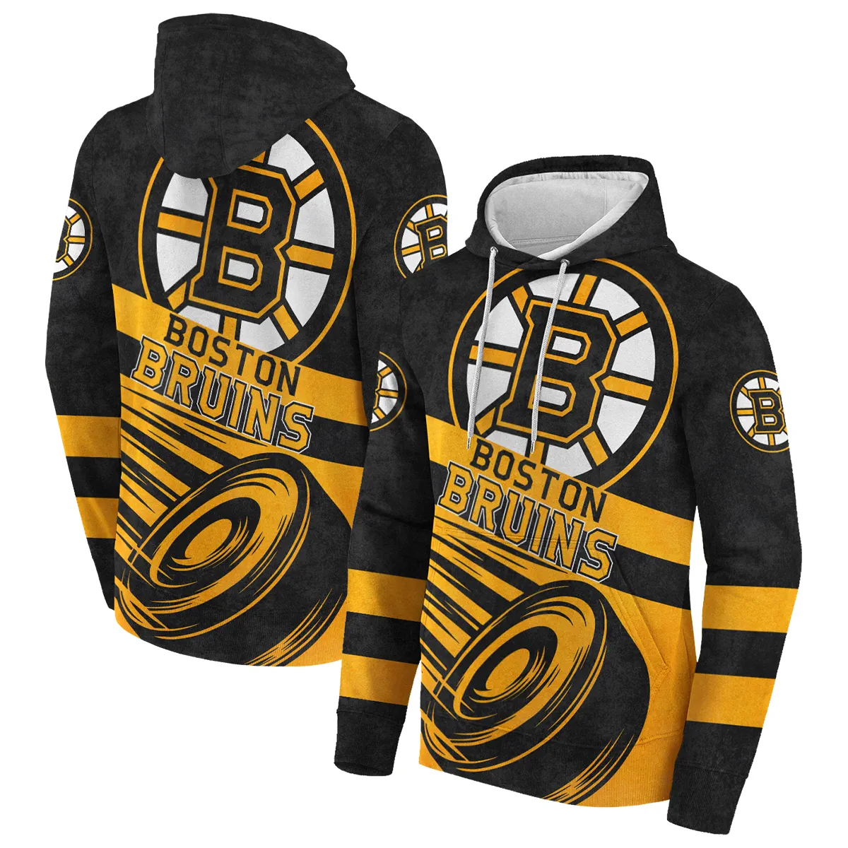Buildercar - NHL Ice Hockey Puck Boston Bruins National Hockey League Hoodie