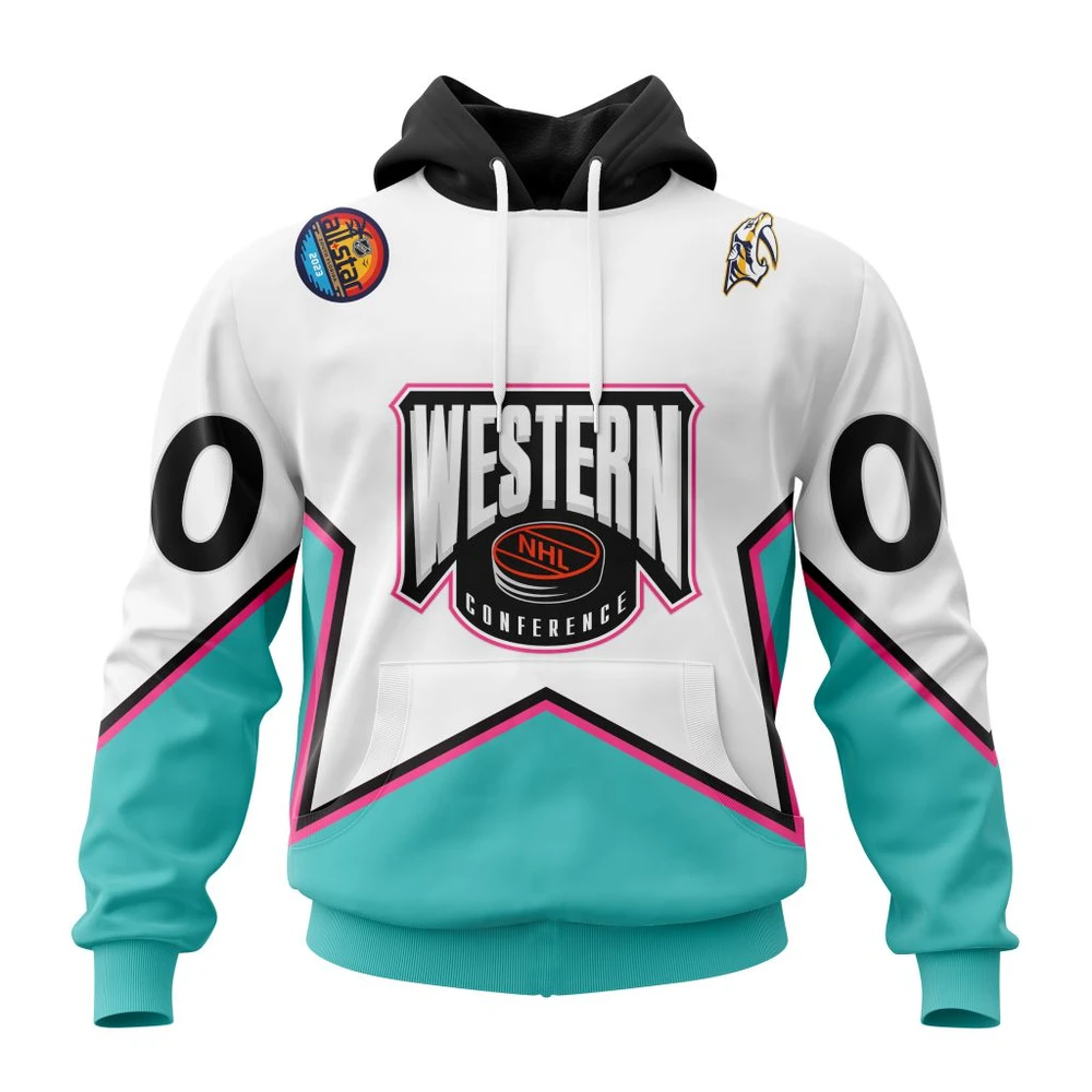 Buildercar - NHL Nashville Predators All-Star Western Conference Custom Name and Number Hoodie