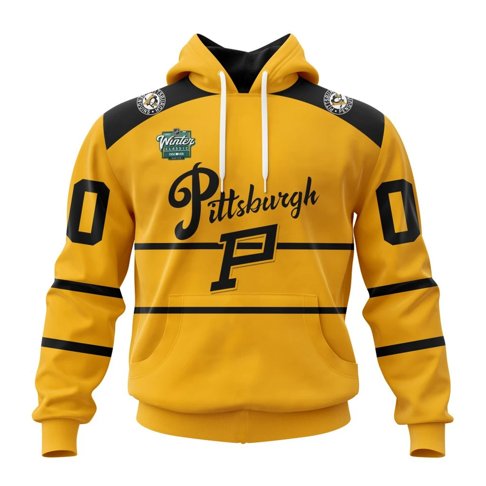 Buildercar - NHL Pittsburgh Penguins Winter Classic Concept Custom Name and Number Hoodie