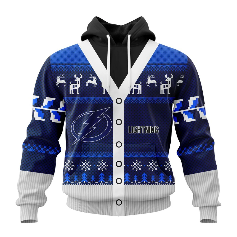 Buildercar - NHL Tampa Bay Lightning Chrismas Season Custom Name and Number Hoodie