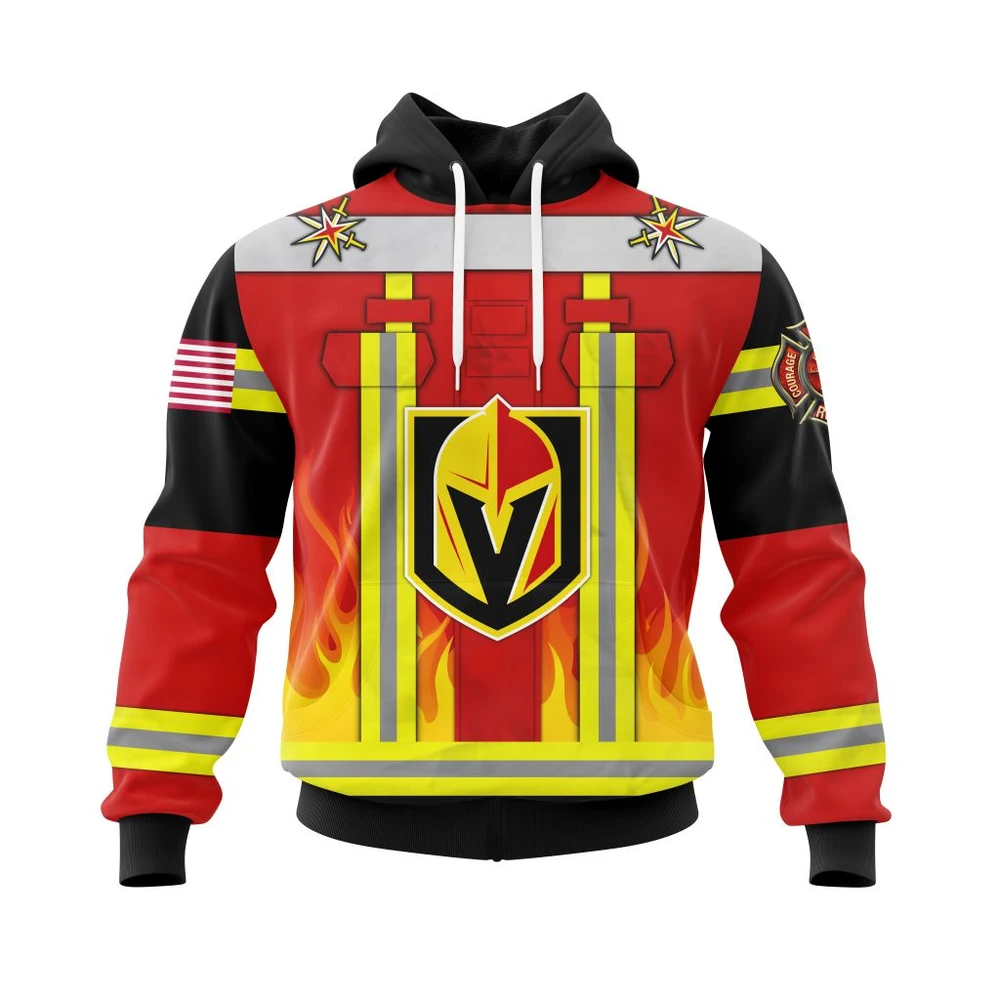 Buildercar - NHL Vegas Golden Knights Honnor Firefighter Uniform V0622 Custom Name and Number Hoodie