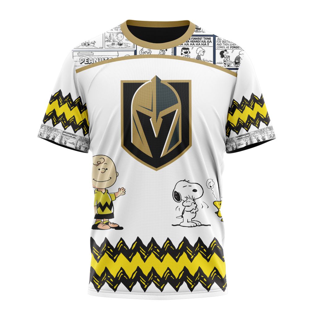 Buildercar - NHL Vegas Golden Knights Peanuts Style 2302 Custom Name and Number T-shirt
