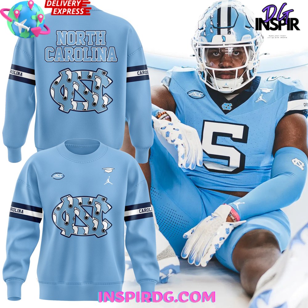 Buildercar - North Carolina Tar Heels Jordan Brand Football Sweatshirt Hoodie