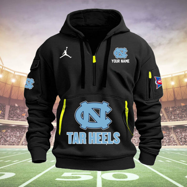 Buildercar - North Carolina Tar Heels Quarter Zip Hoodie Style 58