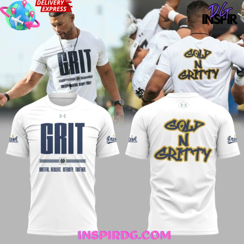 Buildercar - Notre Dame Fighting Irish Gold And Gritty NHL T-shirt