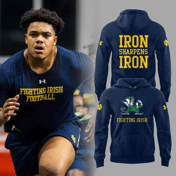 Buildercar - Notre Dame Fighting Irish IRON SHARPENS IRON NCAA Hoodie Tracksuit